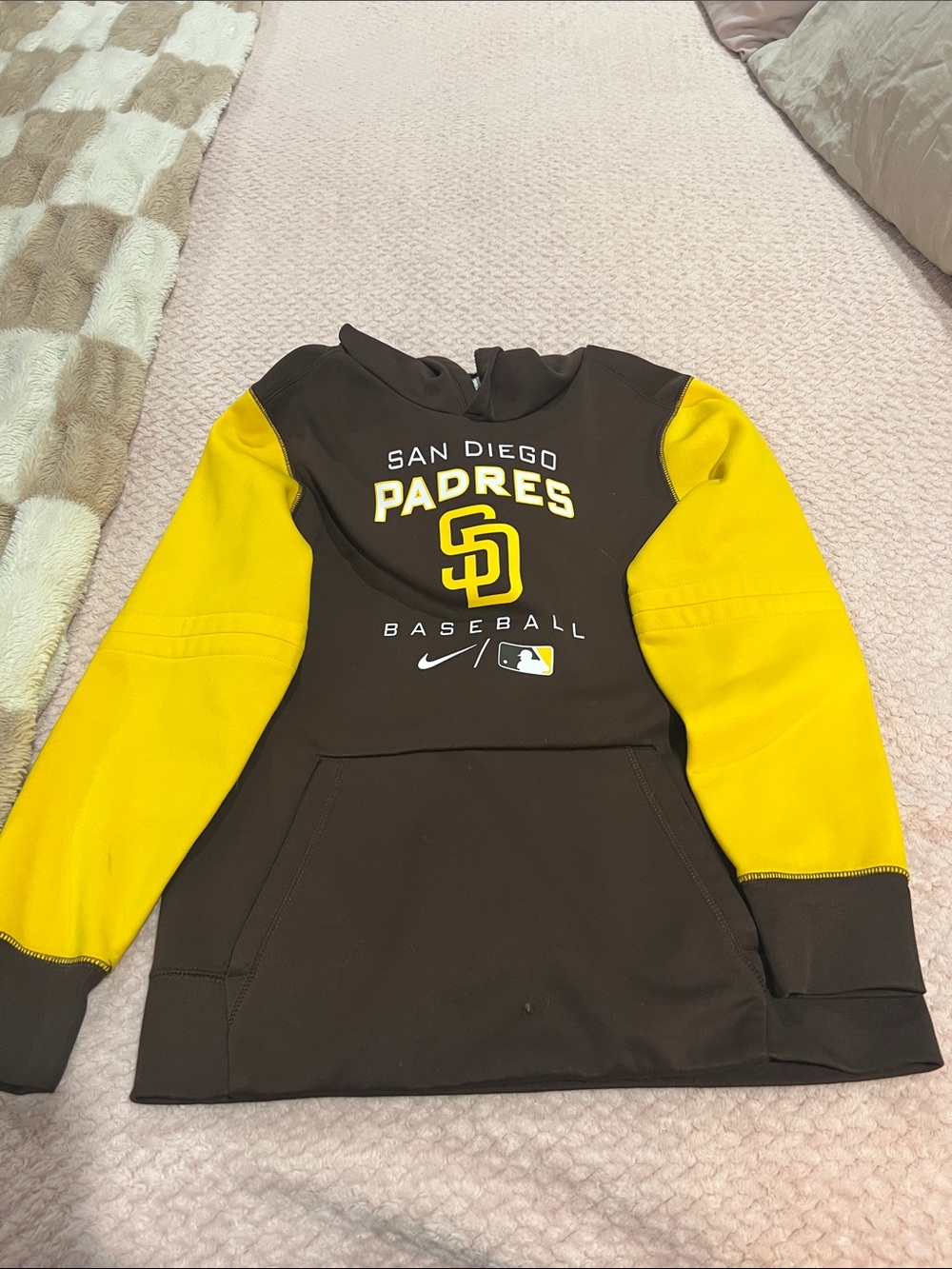 Nike San Diego Padres Pullover Hoodie - Brown & Yellow